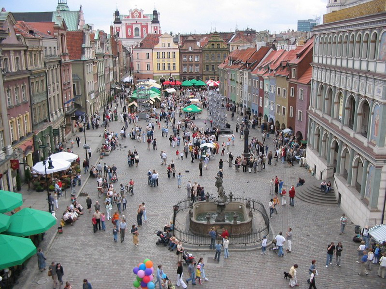 Poznan, Piazza del Mercato Vecchio, in Polonia